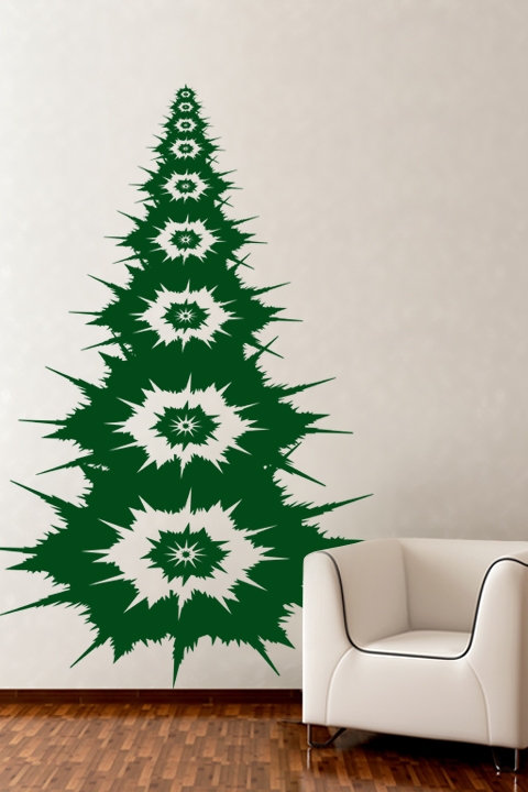 Christmas Wall Decals - Tree and Snowflakes
