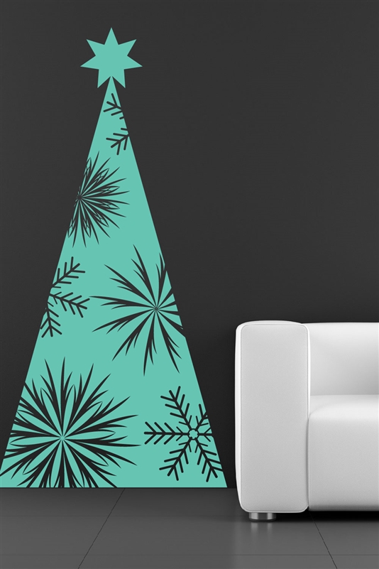 Christmas Wall Decals - Tree with Stars