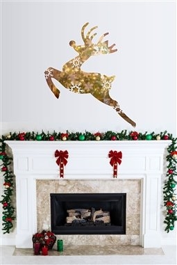 Rudolph - Chrome Reflective Christmas Wall Decal