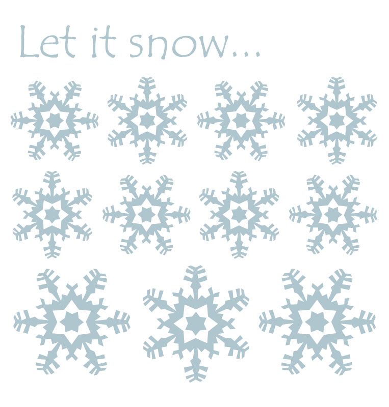 Christmas Wall Decals - Let It Snow
