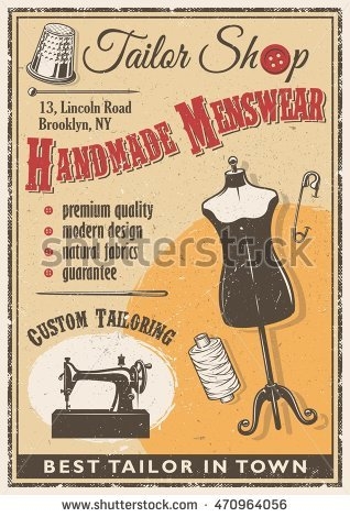 Cust-Tailor shop poster