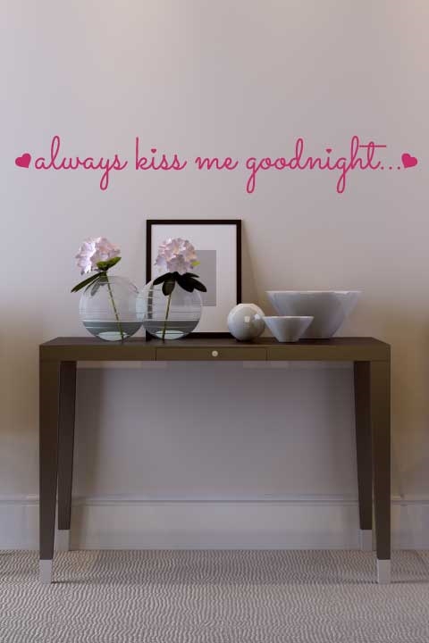 Kiss Me Goodnight Wall Decal