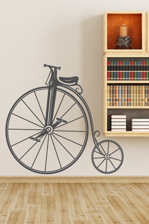 Decorative Vintage Bicycle - Modern Wall Graphic - 32 Colors