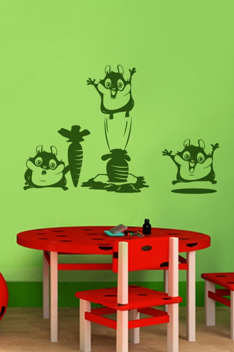 Funny Rodents Wall Decals