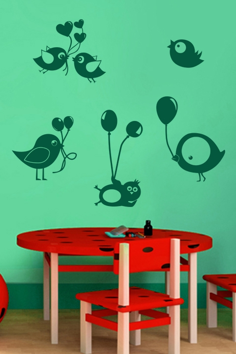 Bird Balloons - Wall Decals