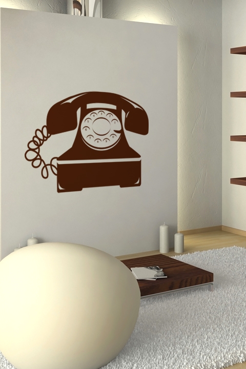Rotary Telephone Vintage Wall Decals