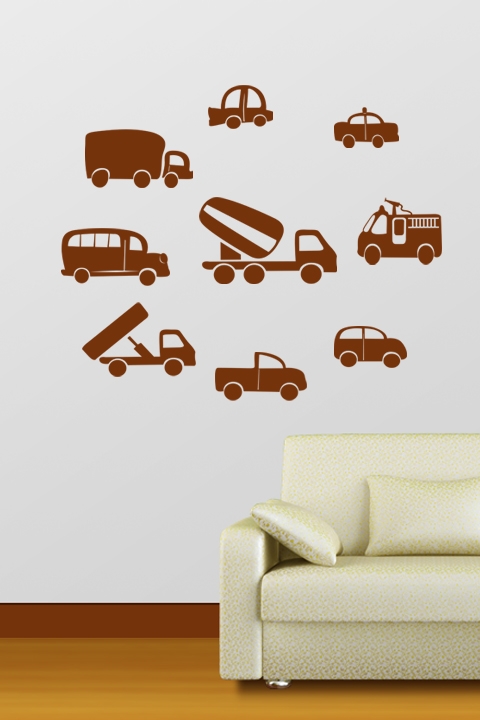 Car Collection Kids Wall Decals