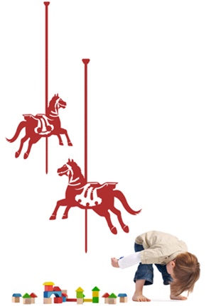 Carousel Horses- Kids Wall Decals