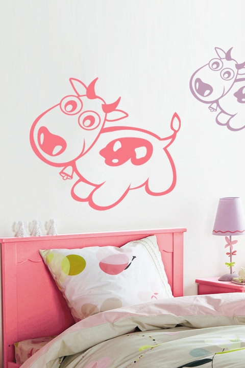Pink Cow Wall Decals