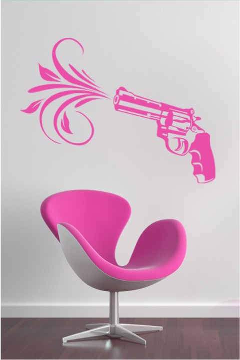 Pink Pistol Wall Decals