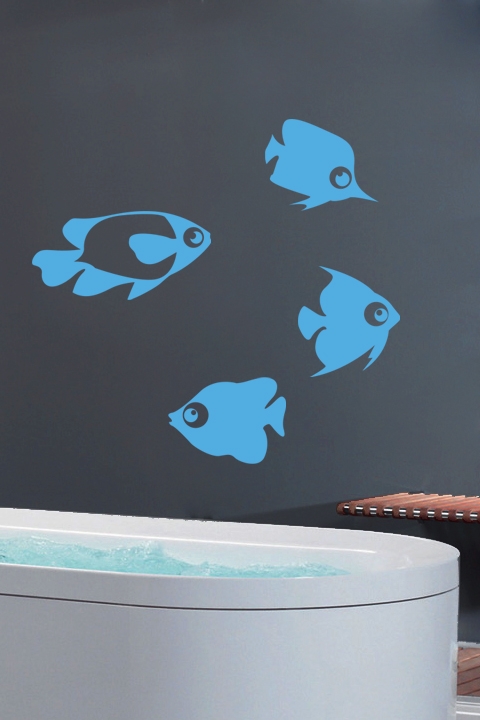 Fish Sky Blue Wall Decals
