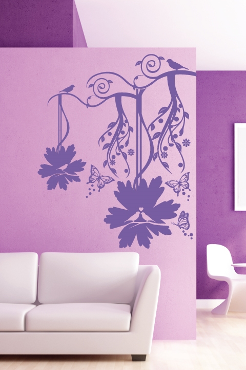 Vines with Birds - Wall Decals
