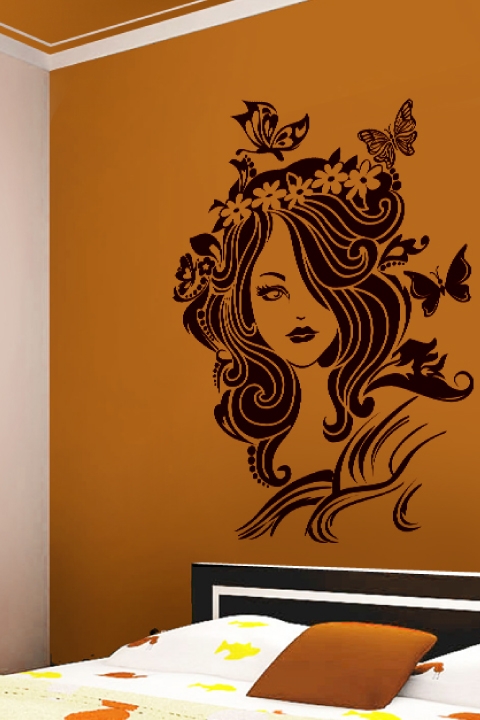 Lady Butterfly-Wall Decals