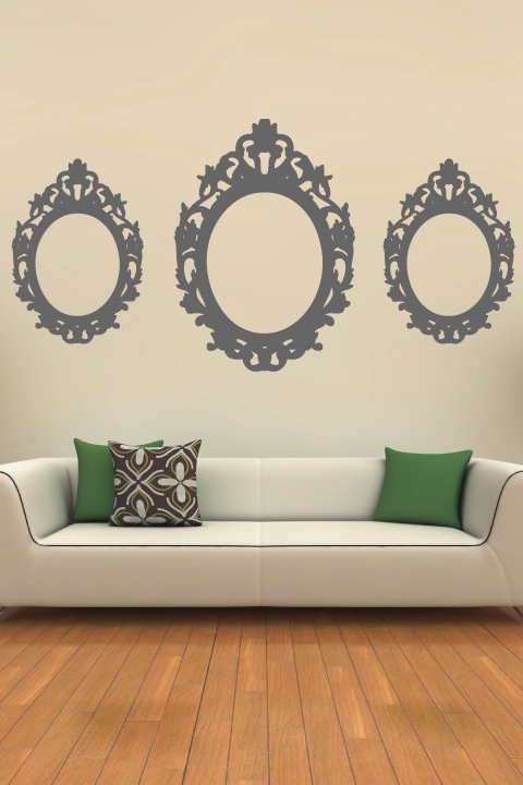 Oval Baroque Frame-Baroque Wall Decal