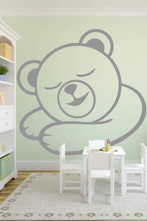Baby Wall Decal-Huge Sleepy Bear, 32 colors