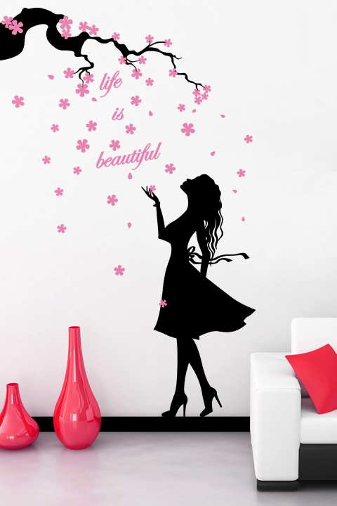Baby Wall Decal-Lady Flowers