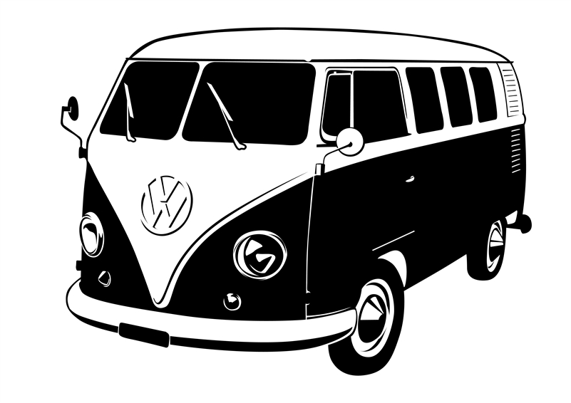 VW Bus-Wall Decals