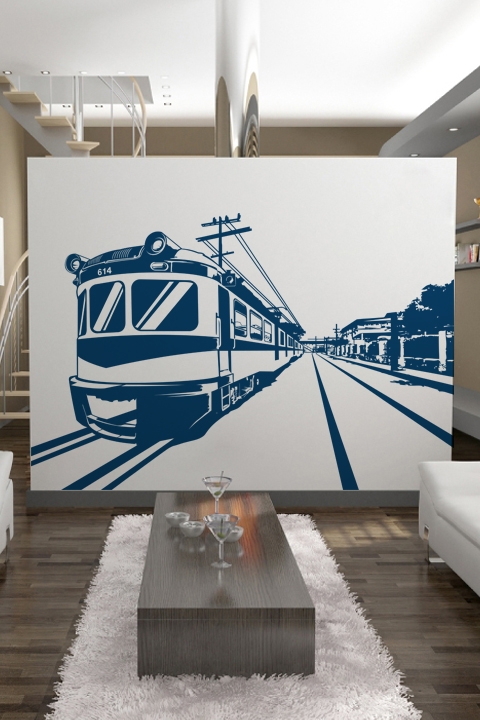 Boxcar on Tracks-Wall Decals