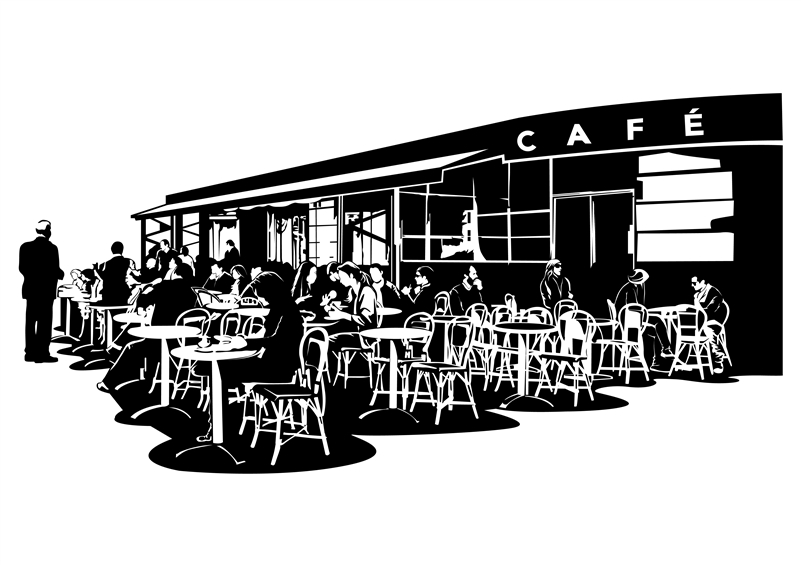French Cafe-Wall Decals
