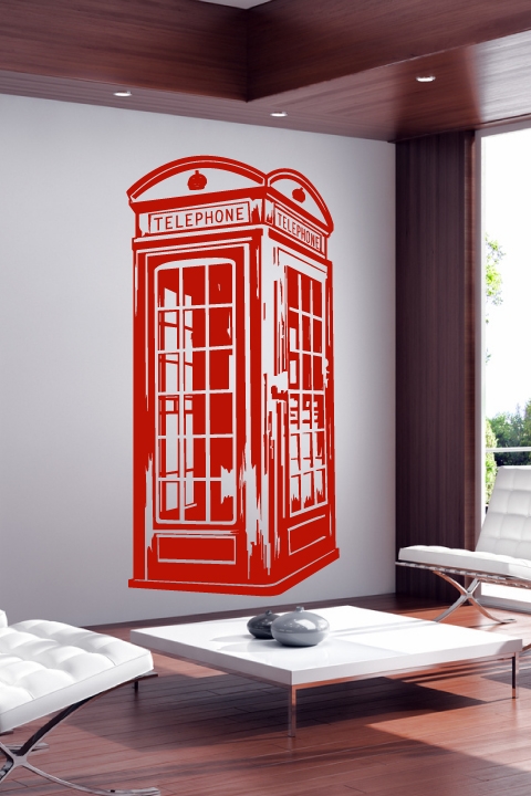 Vintage Phone Booth-Wall Decals