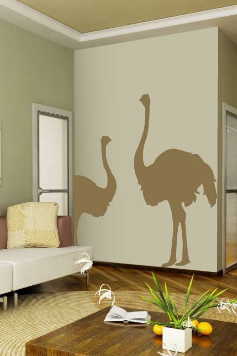 Ostrich Duo-Wall Decal
