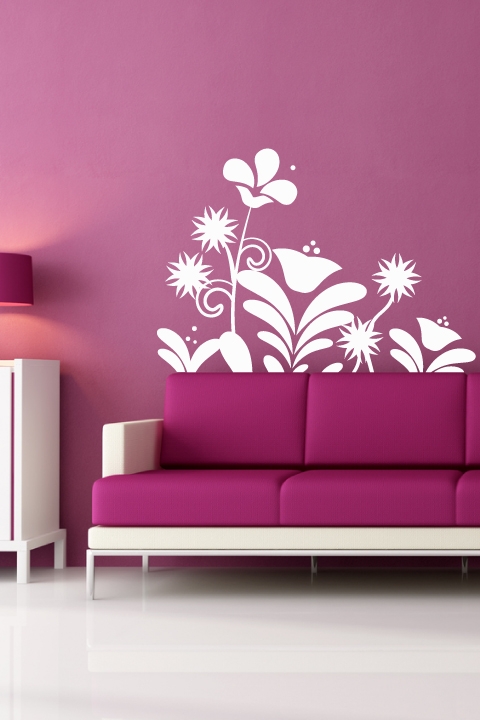 Graphic Floral Bouquet-Wall Decals
