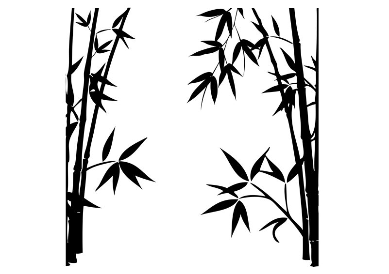 Bamboo 1-Glass Decal