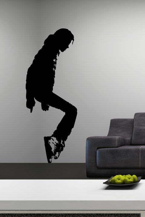 King of Pop Dance Silhouette Wall Decal, 32 Colors