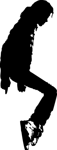 King of Pop Dance Silhouette Wall Decal, 32 Colors