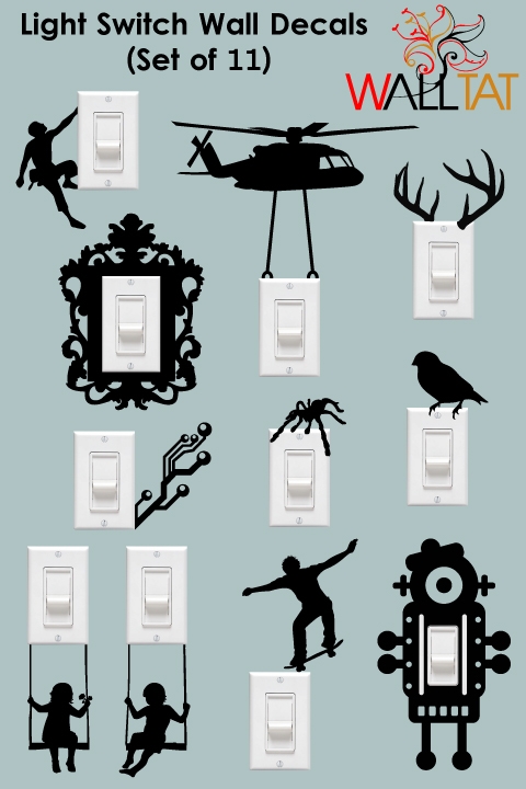 Light Switch and Outlet Wall Decals - 11-Pack