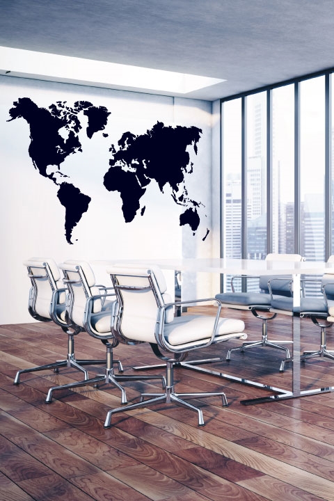 World Map Wall Decals