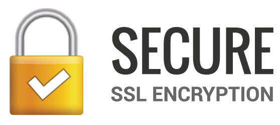 A black background with the word secure and ssl encryption.